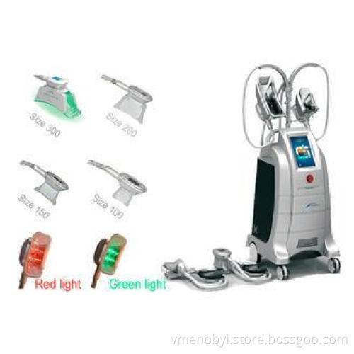4 Handpieces Vacuum Therapy Machine , Cryolipolysis Fat Red
